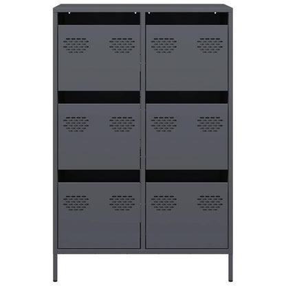 vidaXL Highboard Anthracite 68x39x101,5 cm Steel