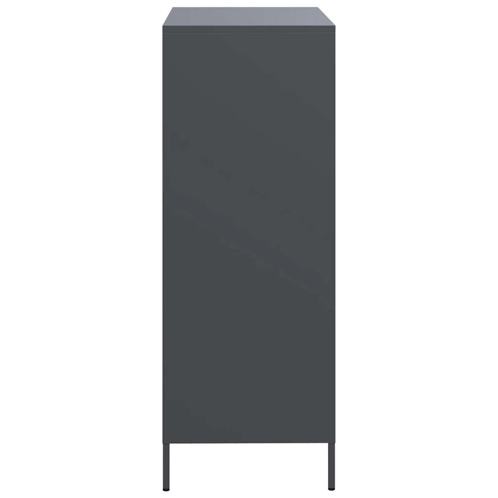 vidaXL Highboard Anthracite 68x39x101.5 cm Steel