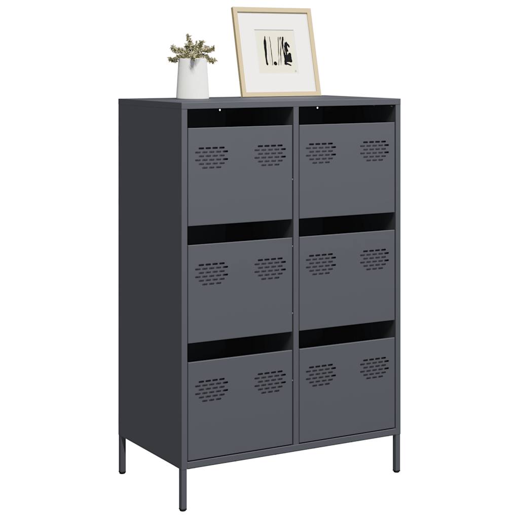 vidaXL Highboard Anthracite 68x39x101,5 cm Steel