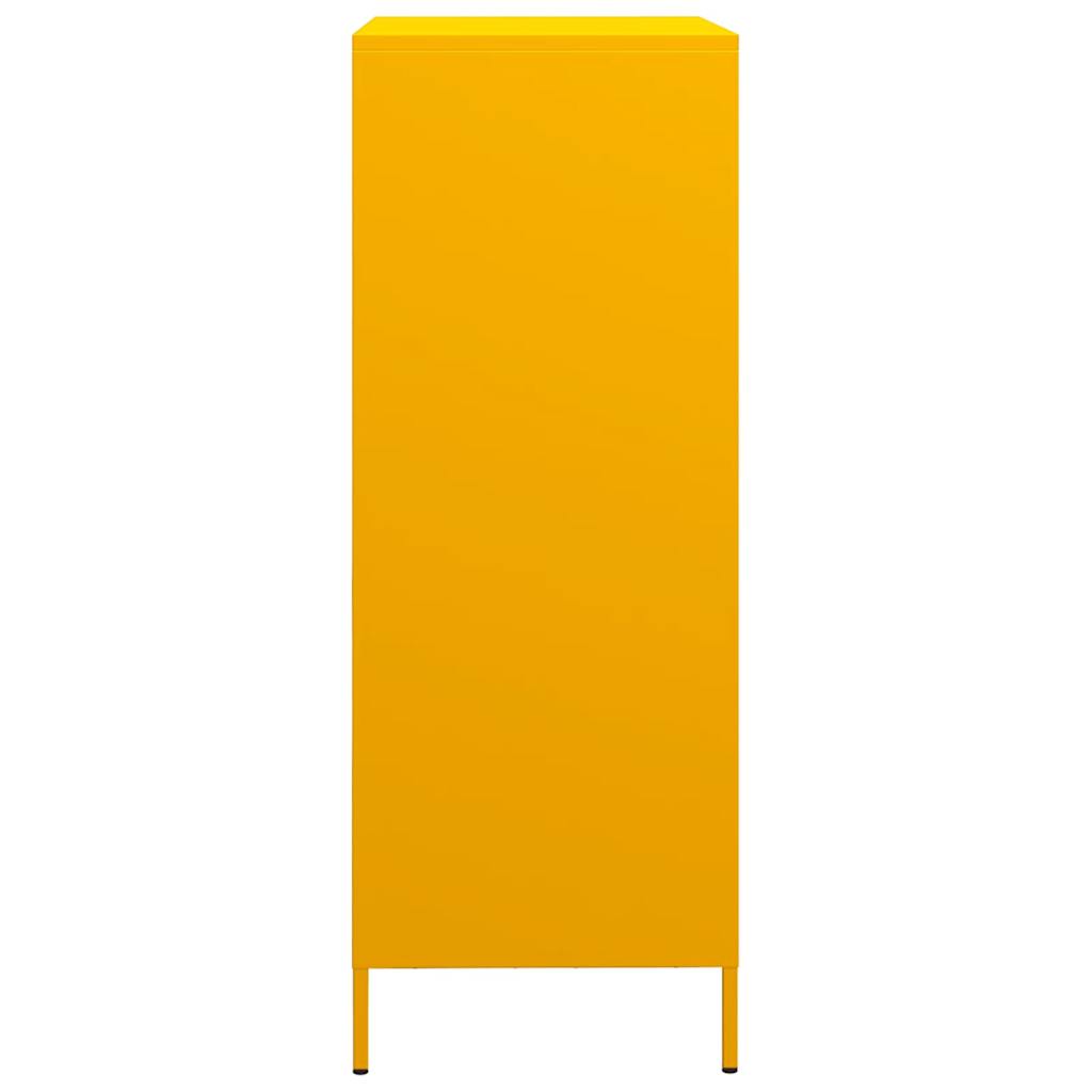 vidaXL Highboard Mustard Yellow 68x39x101.5 cm Steel