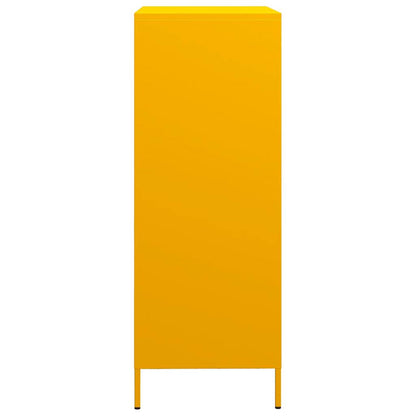 vidaXL Highboard Mustard Yellow 68x39x101.5 cm Steel