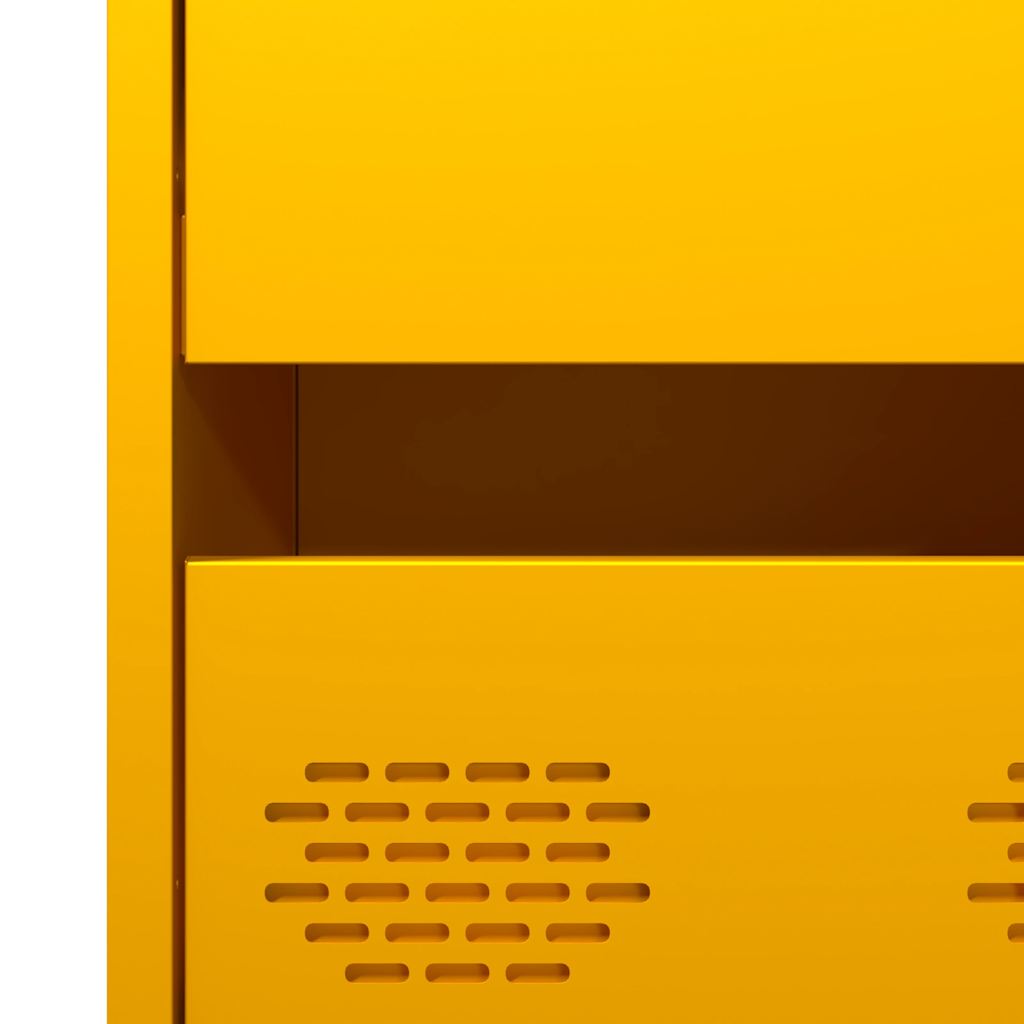 vidaXL Highboard Mustard Yellow 68x39x101.5 cm Steel