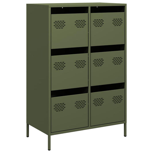 vidaXL Highboard Olive Green 68x39x101,5 cm Steel
