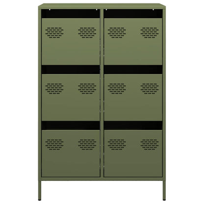 vidaXL Highboard Olive Green 68x39x101,5 cm Steel
