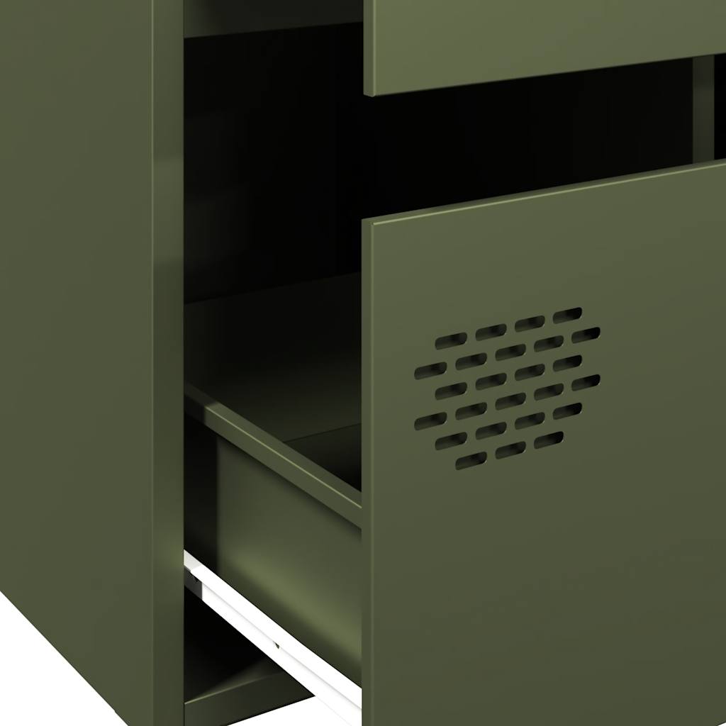 vidaXL Highboard Olive Green 68x39x101,5 cm Steel