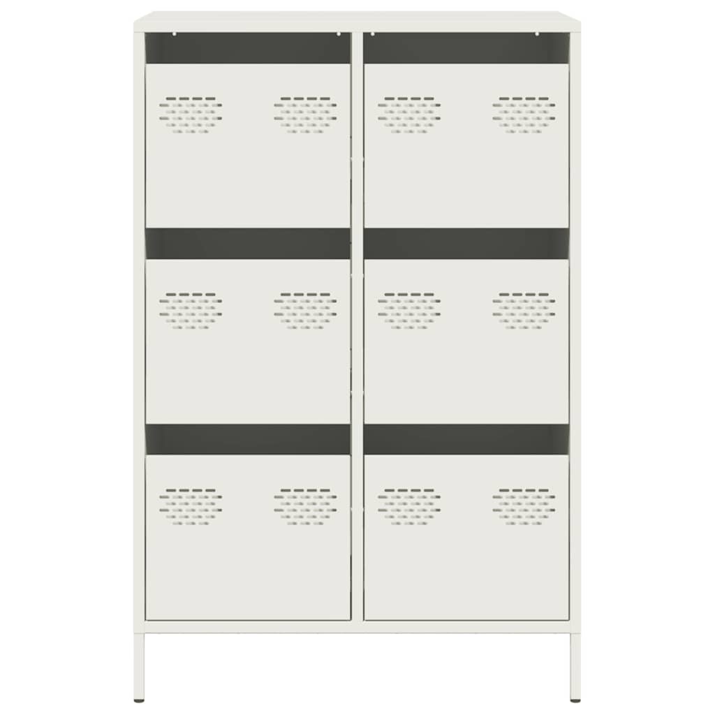 vidaXL Highboard White 68x39x101.5 cm Steel