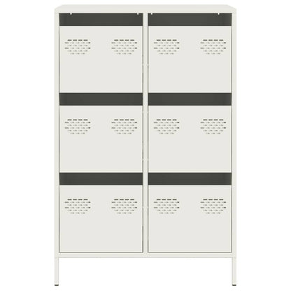 vidaXL Highboard White 68x39x101.5 cm Steel