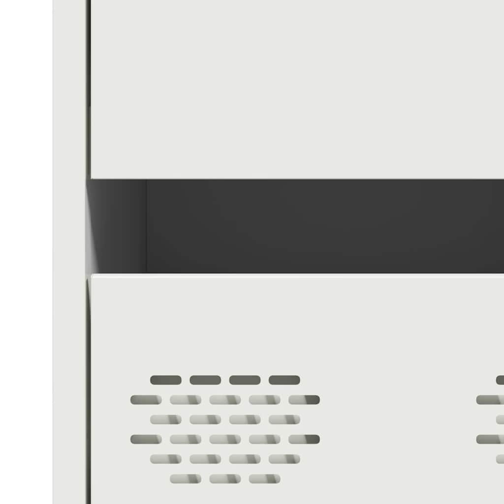 vidaXL Highboard White 68x39x101.5 cm Steel