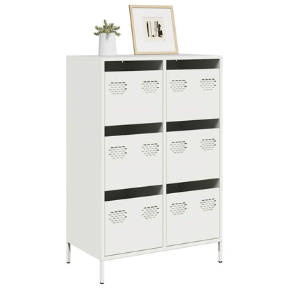 vidaXL Highboard White 68x39x101,5 cm Steel