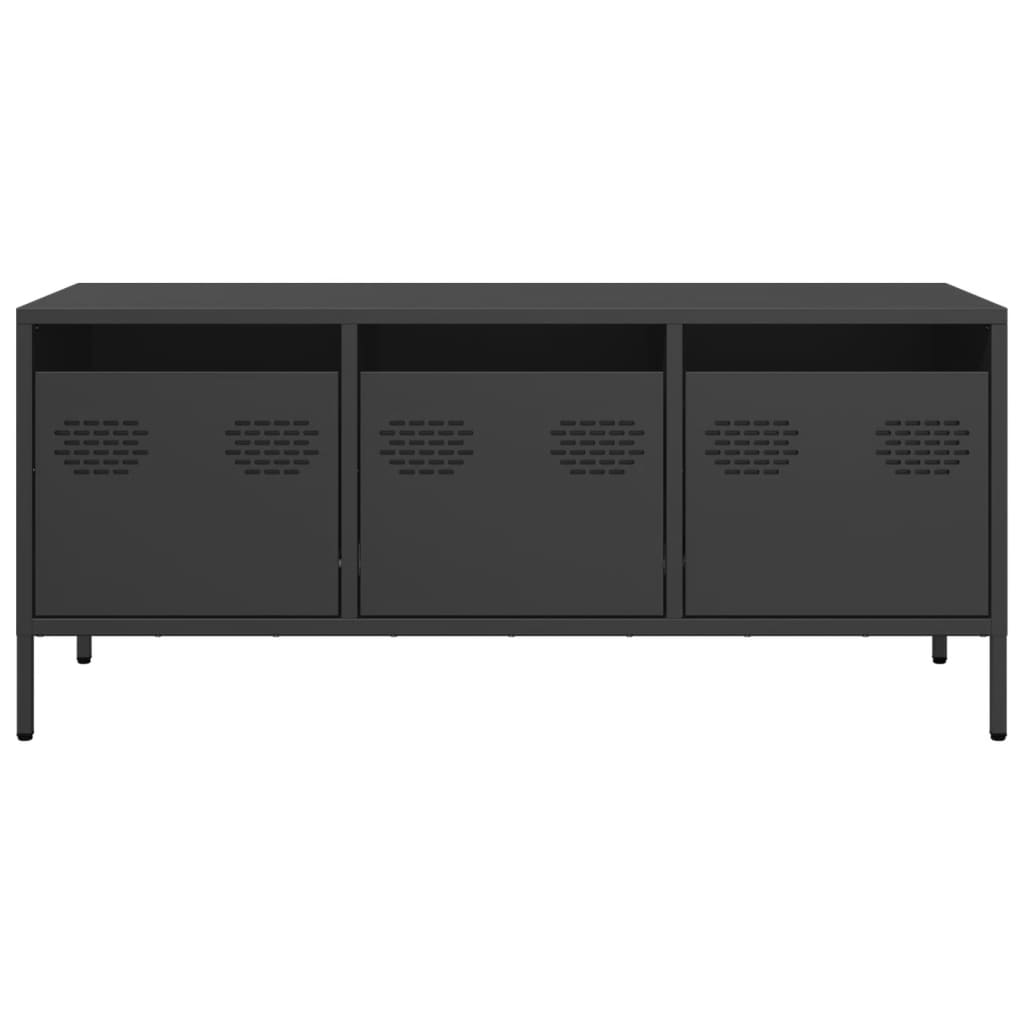 vidaXL TV Cabinet Black 101.5x39x43.5 cm Cold-rolled Steel