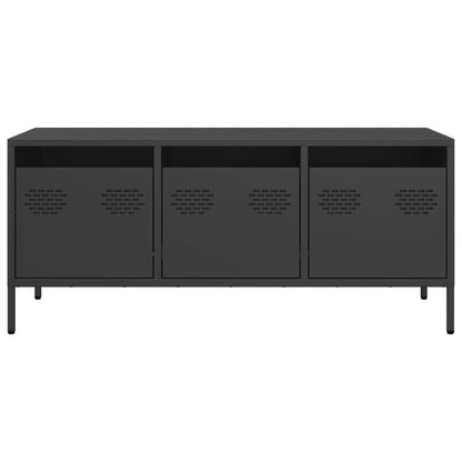 vidaXL TV Cabinet Black 101.5x39x43.5 cm Cold-rolled Steel