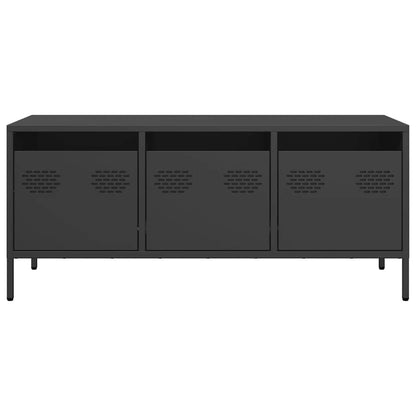 vidaXL TV Cabinet Black 101,5x39x43,5 cm Cold-rolled Steel