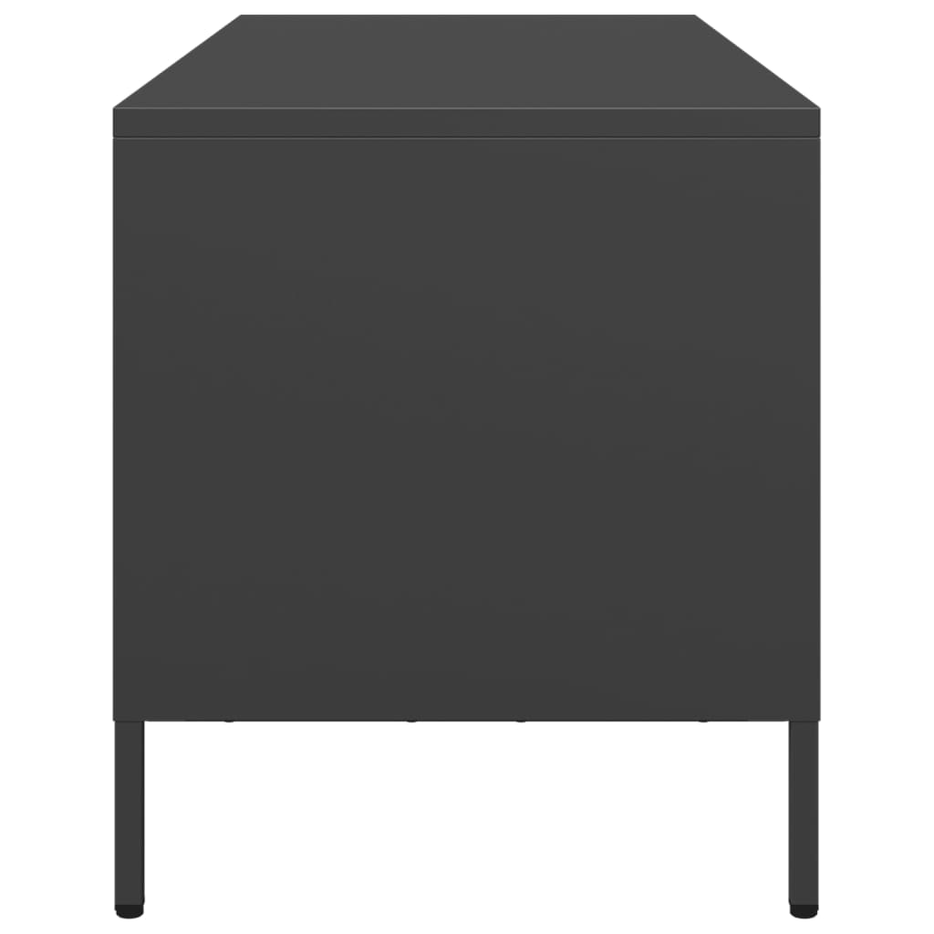 vidaXL TV Cabinet Black 101.5x39x43.5 cm Cold-rolled Steel