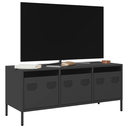 vidaXL TV Cabinet Black 101,5x39x43,5 cm Cold-rolled Steel