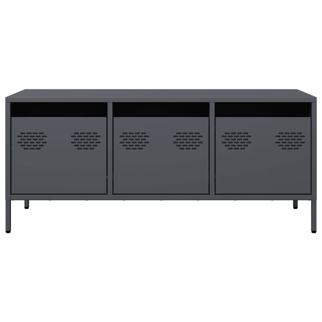 vidaXL TV Cabinet Anthracite 101.5x39x43.5 cm Cold-rolled Steel