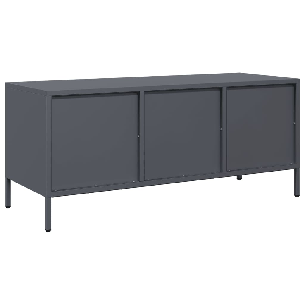 vidaXL TV Cabinet Anthracite 101.5x39x43.5 cm Cold-rolled Steel