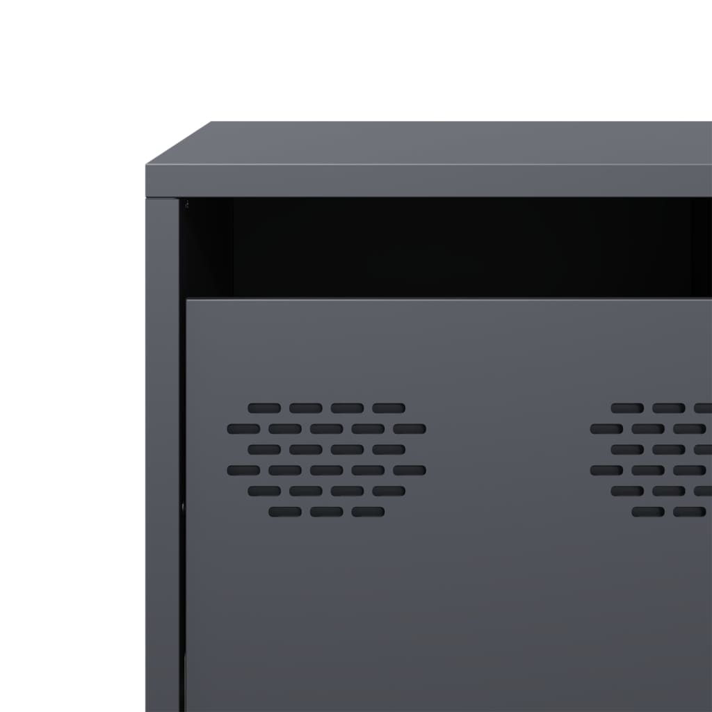 vidaXL TV Cabinet Anthracite 101.5x39x43.5 cm Cold-rolled Steel