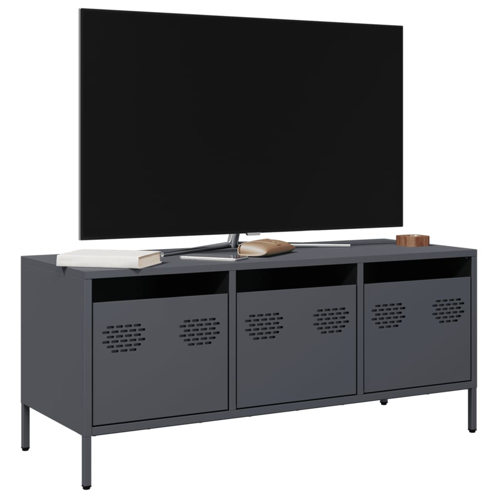 vidaXL TV Cabinet Anthracite 101.5x39x43.5 cm Cold-rolled Steel