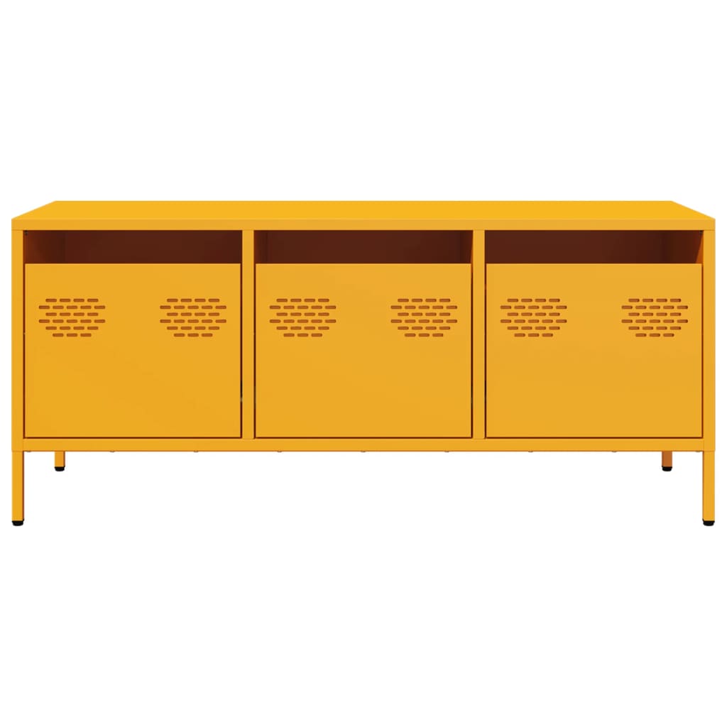 vidaXL TV Cabinet Mustard Yellow 101,5x39x43,5 cm Cold-rolled Steel