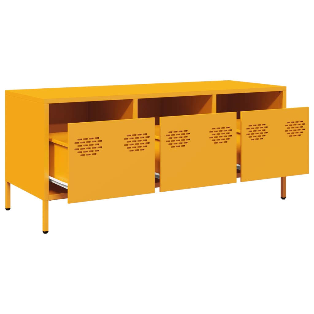 vidaXL TV Cabinet Mustard Yellow 101.5x39x43.5 cm Cold-rolled Steel