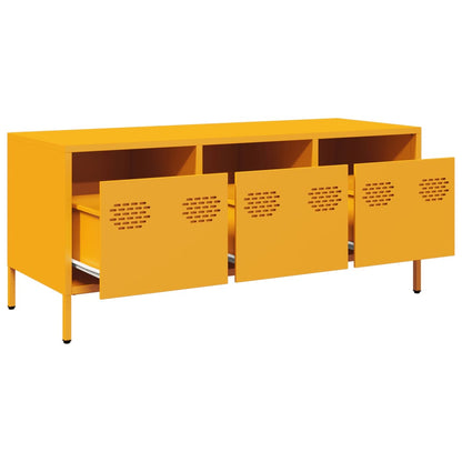 vidaXL TV Cabinet Mustard Yellow 101.5x39x43.5 cm Cold-rolled Steel