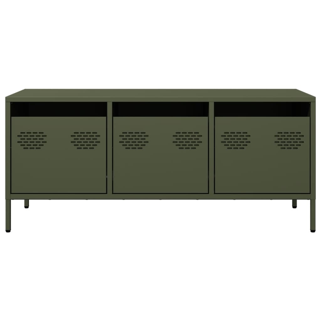 vidaXL TV Cabinet Olive Green 101.5x39x43.5 cm Cold-rolled Steel
