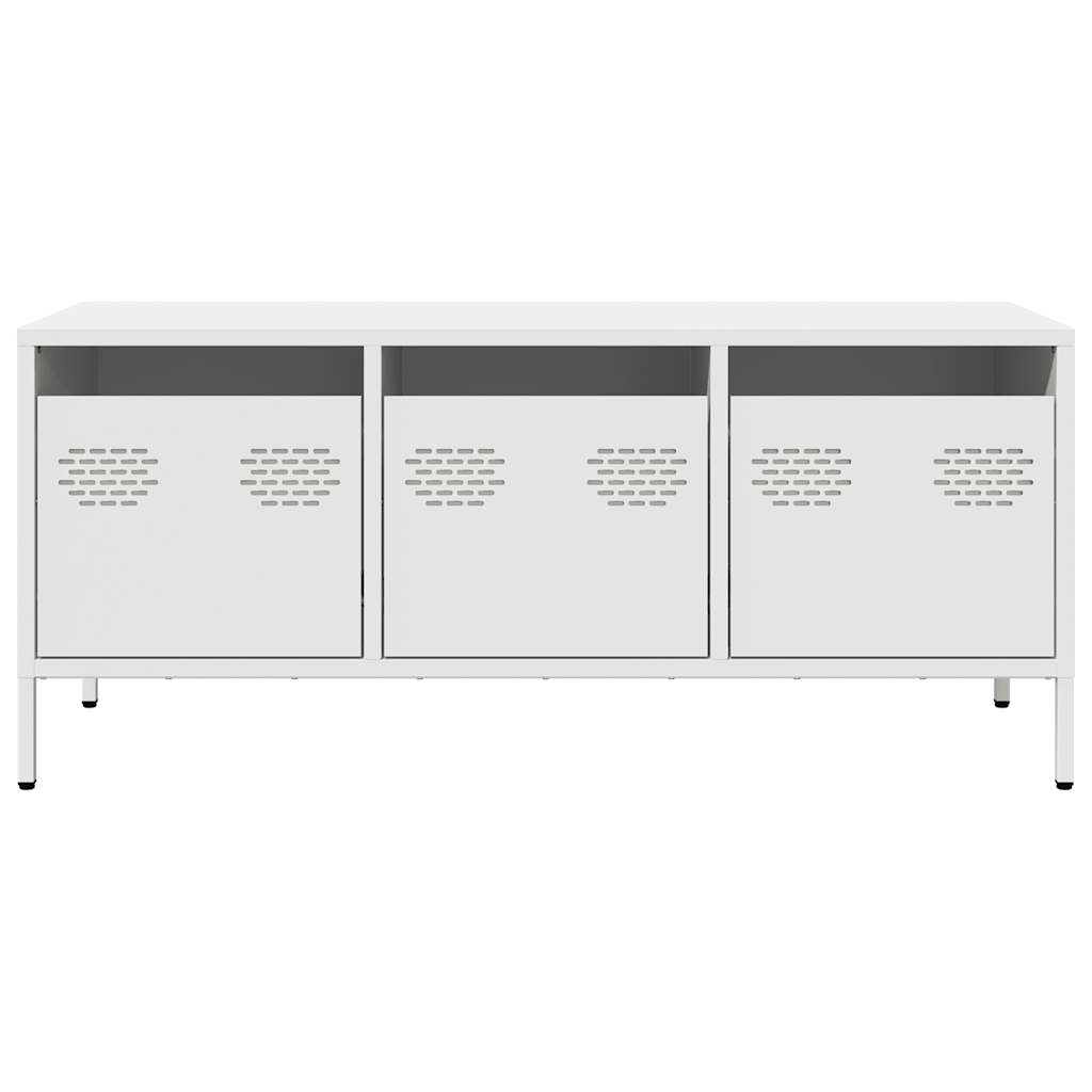 vidaXL TV Cabinet White 101.5x39x43.5 cm Cold-rolled Steel