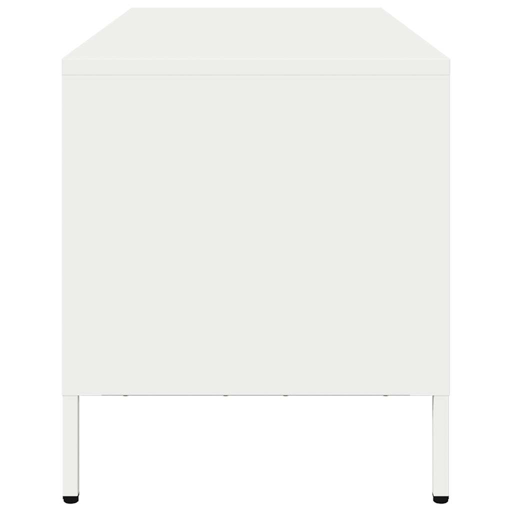 vidaXL TV Cabinet White 101.5x39x43.5 cm Cold-rolled Steel