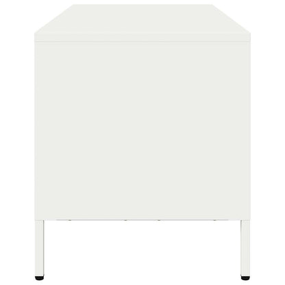 vidaXL TV Cabinet White 101.5x39x43.5 cm Cold-rolled Steel