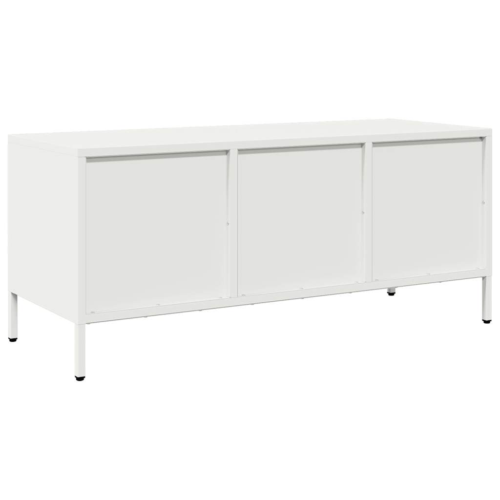vidaXL TV Cabinet White 101.5x39x43.5 cm Cold-rolled Steel