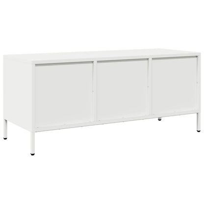vidaXL TV Cabinet White 101.5x39x43.5 cm Cold-rolled Steel
