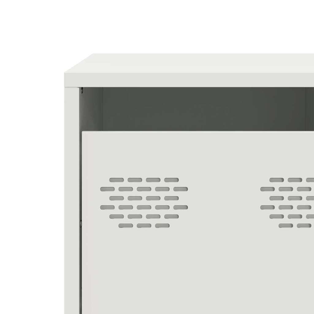 vidaXL TV Cabinet White 101.5x39x43.5 cm Cold-rolled Steel