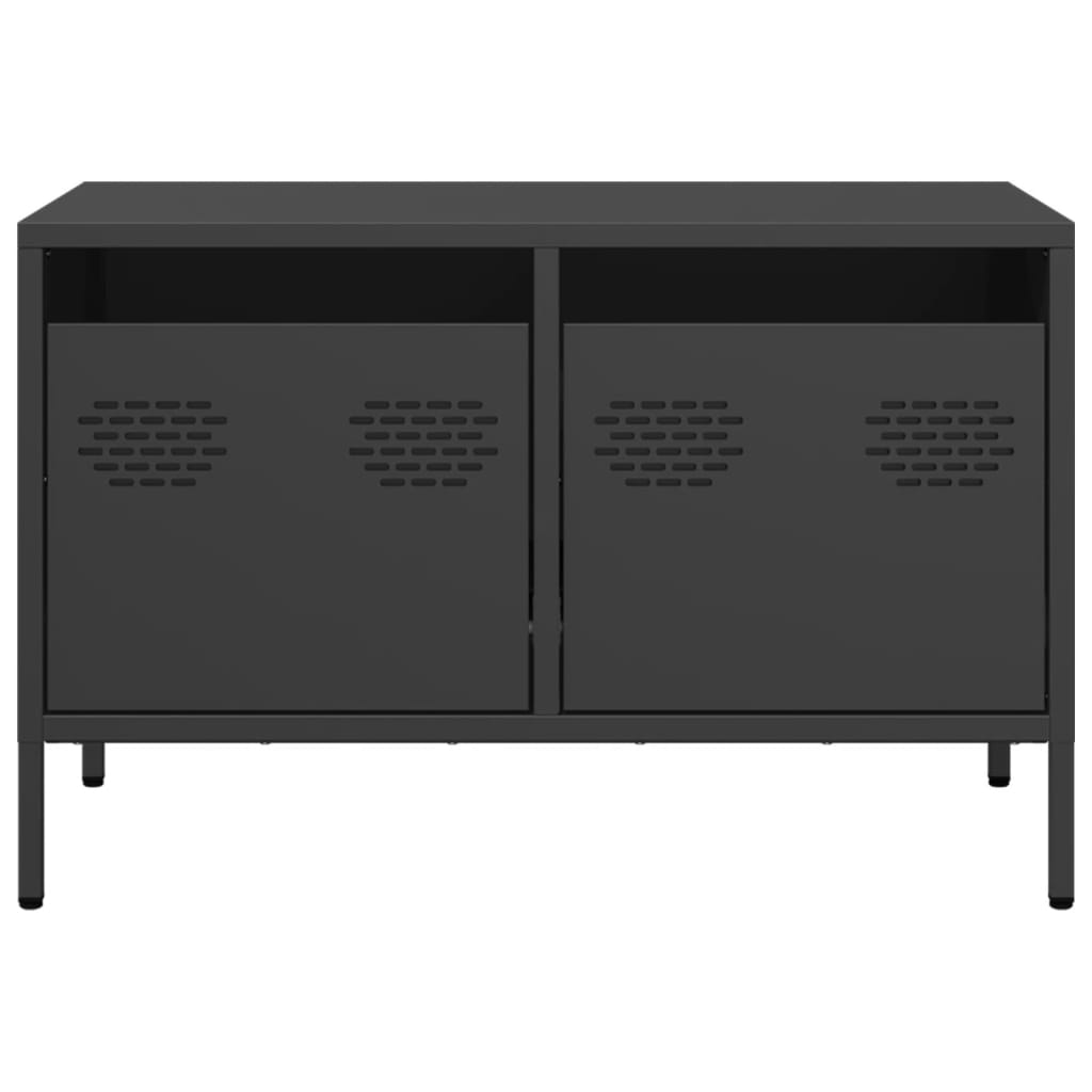 vidaXL TV Cabinet Black 68x39x43.5 cm Cold-rolled Steel