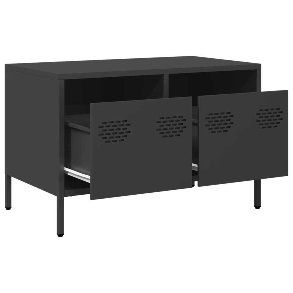 vidaXL TV Cabinet Black 68x39x43.5 cm Cold-rolled Steel