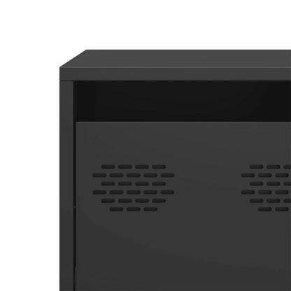 vidaXL TV Cabinet Black 68x39x43.5 cm Cold-rolled Steel