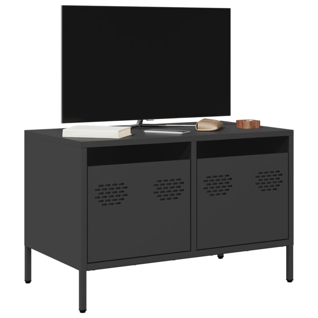vidaXL TV Cabinet Black 68x39x43.5 cm Cold-rolled Steel