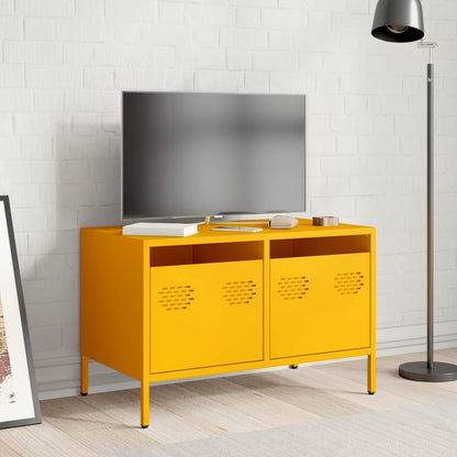 vidaXL TV Cabinet Mustard Yellow 68x39x43.5 cm Cold-rolled Steel
