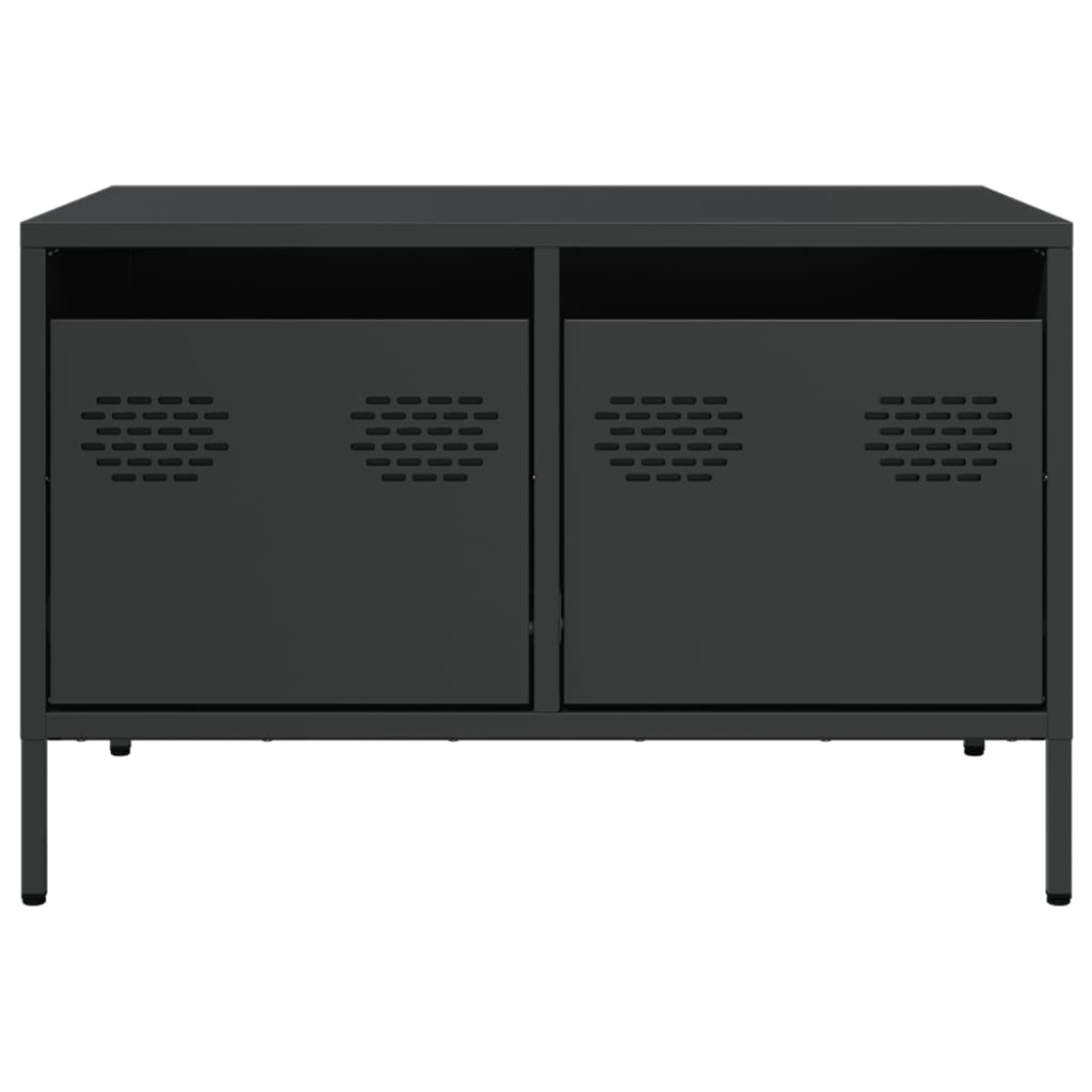 vidaXL TV Cabinet Black 68x50x43.5 cm Cold-rolled Steel