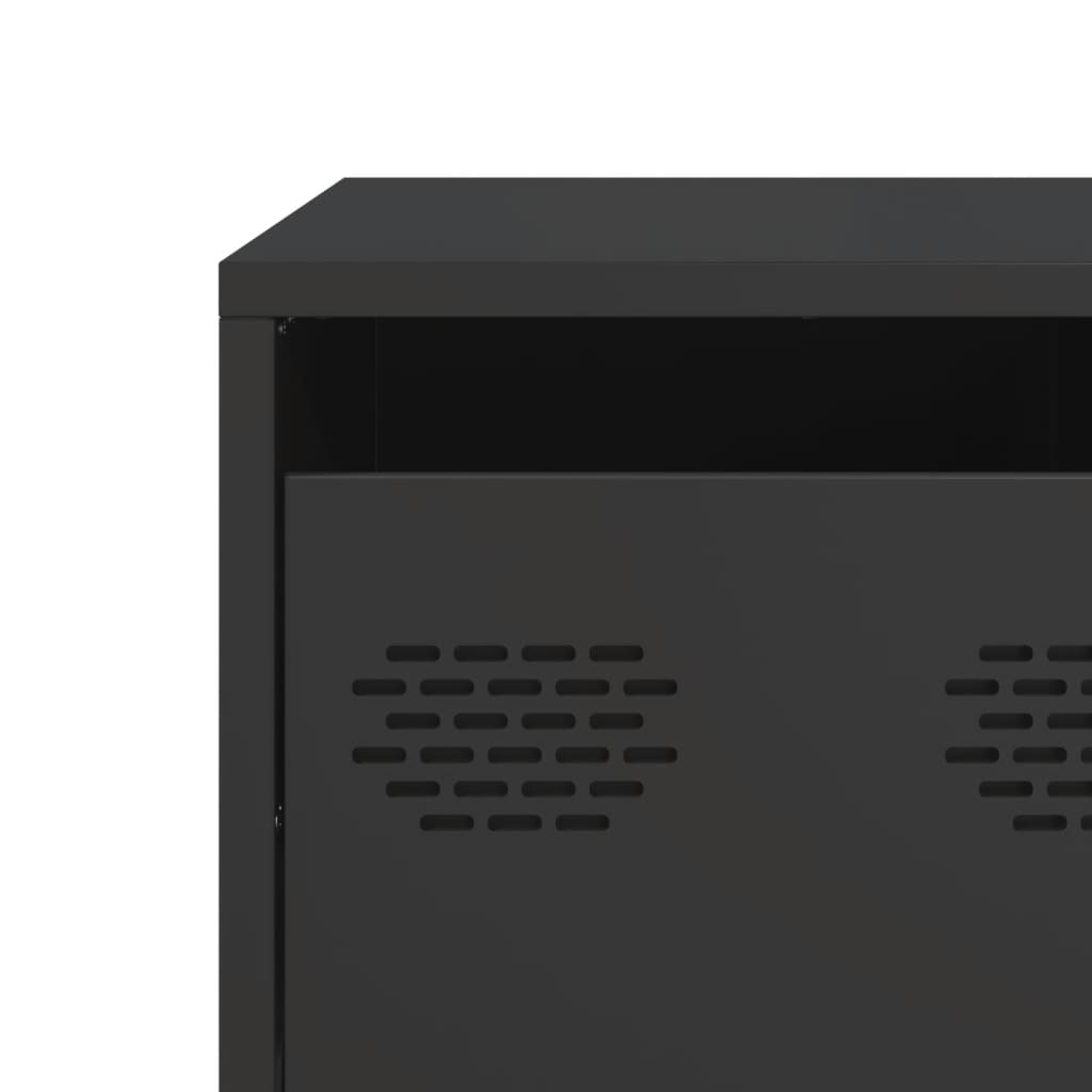 vidaXL TV Cabinet Black 68x50x43.5 cm Cold-rolled Steel