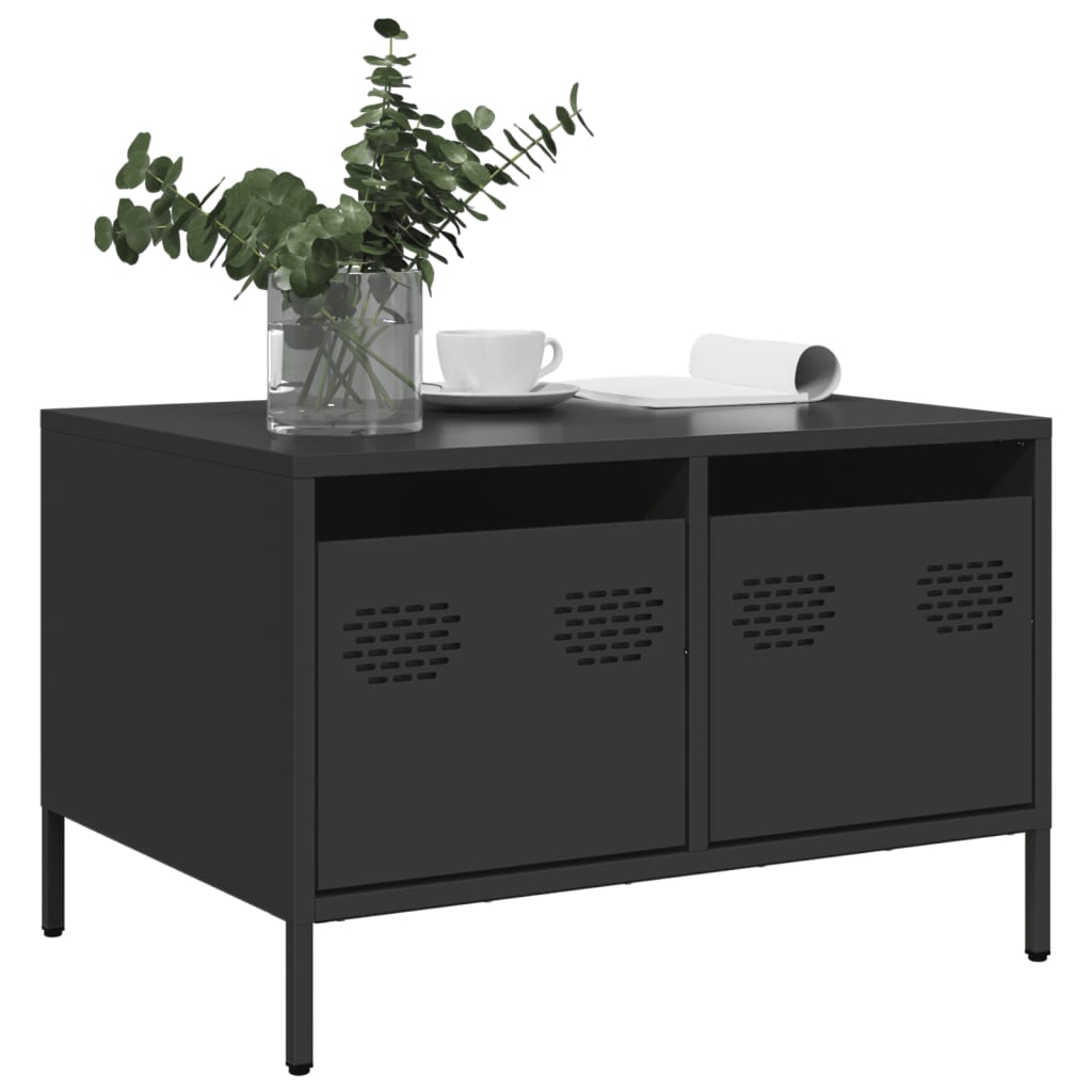 vidaXL TV Cabinet Black 68x50x43.5 cm Cold-rolled Steel