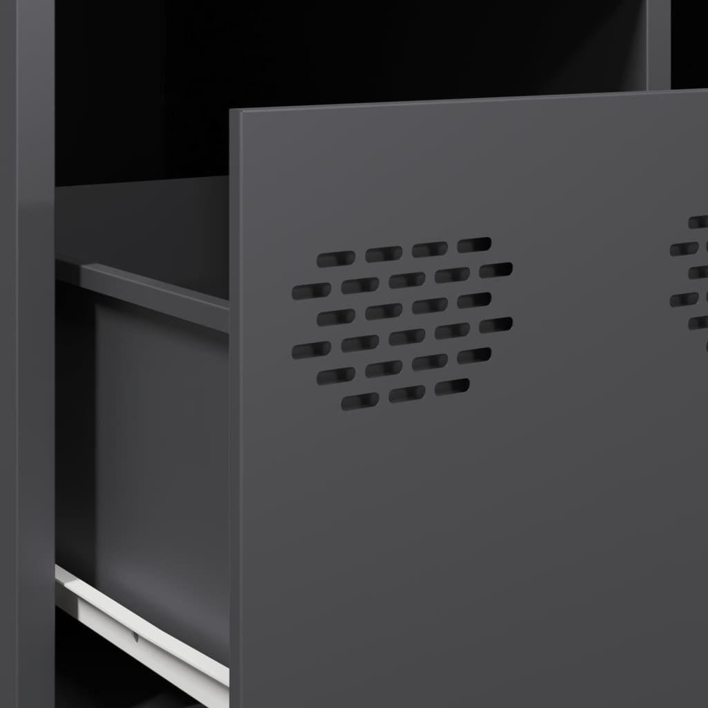 vidaXL TV Cabinet Anthracite 68x50x43.5 cm Cold-rolled Steel