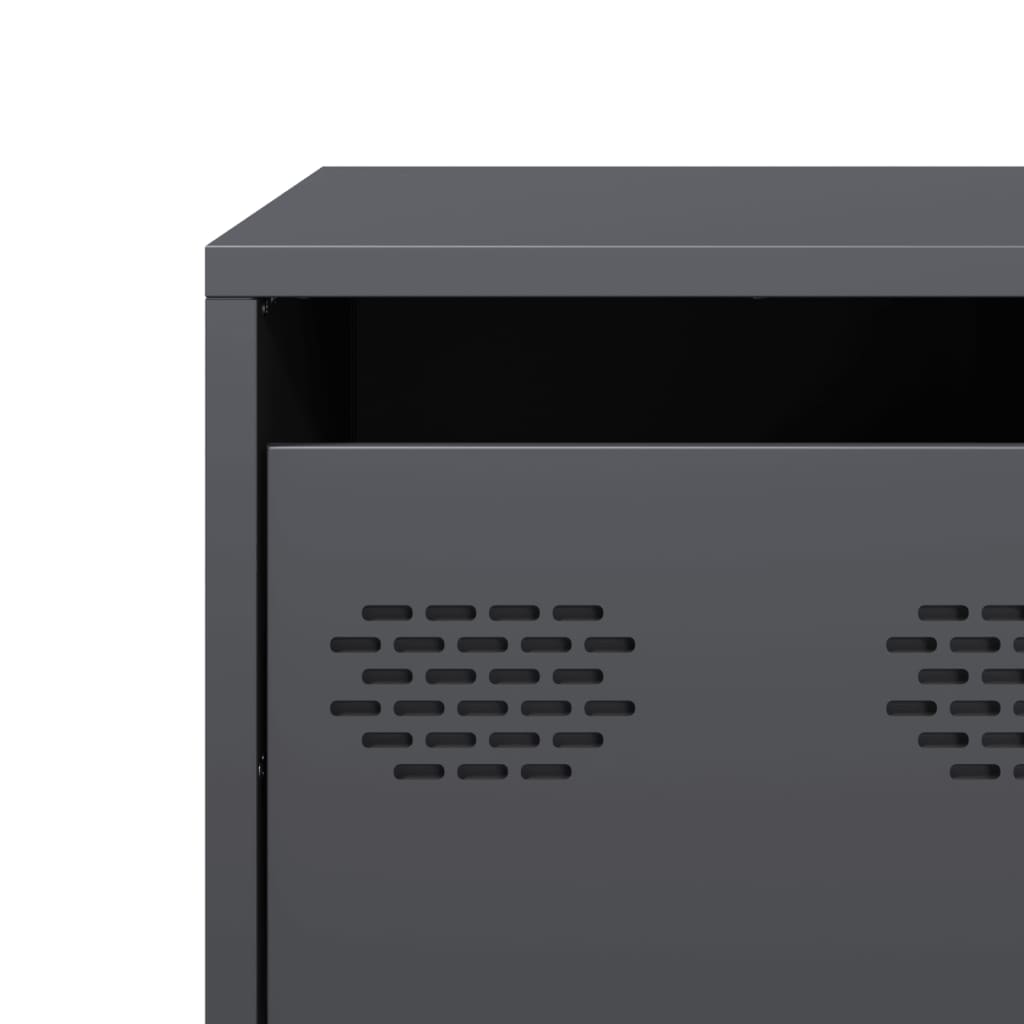 vidaXL TV Cabinet Anthracite 68x50x43.5 cm Cold-rolled Steel