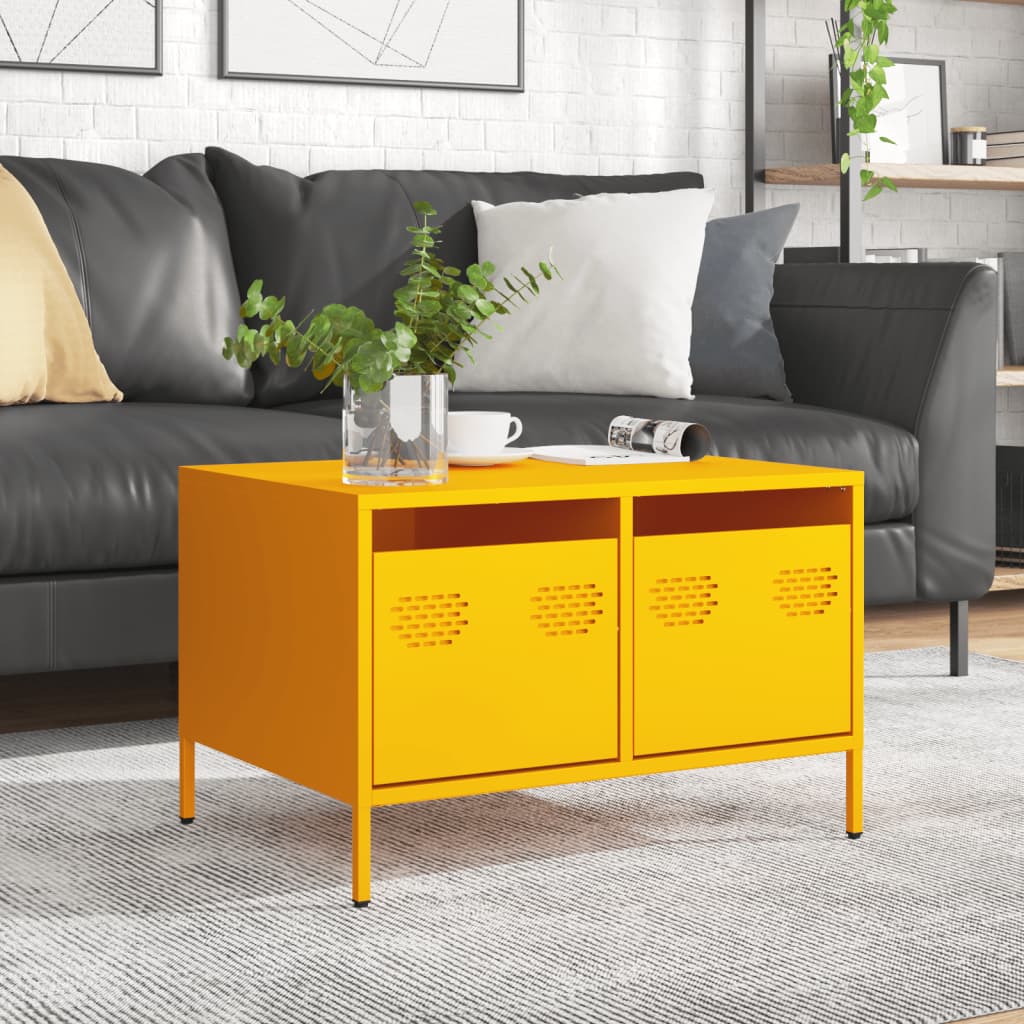 vidaXL TV Cabinet Mustard Yellow 68x50x43.5 cm Cold-rolled Steel