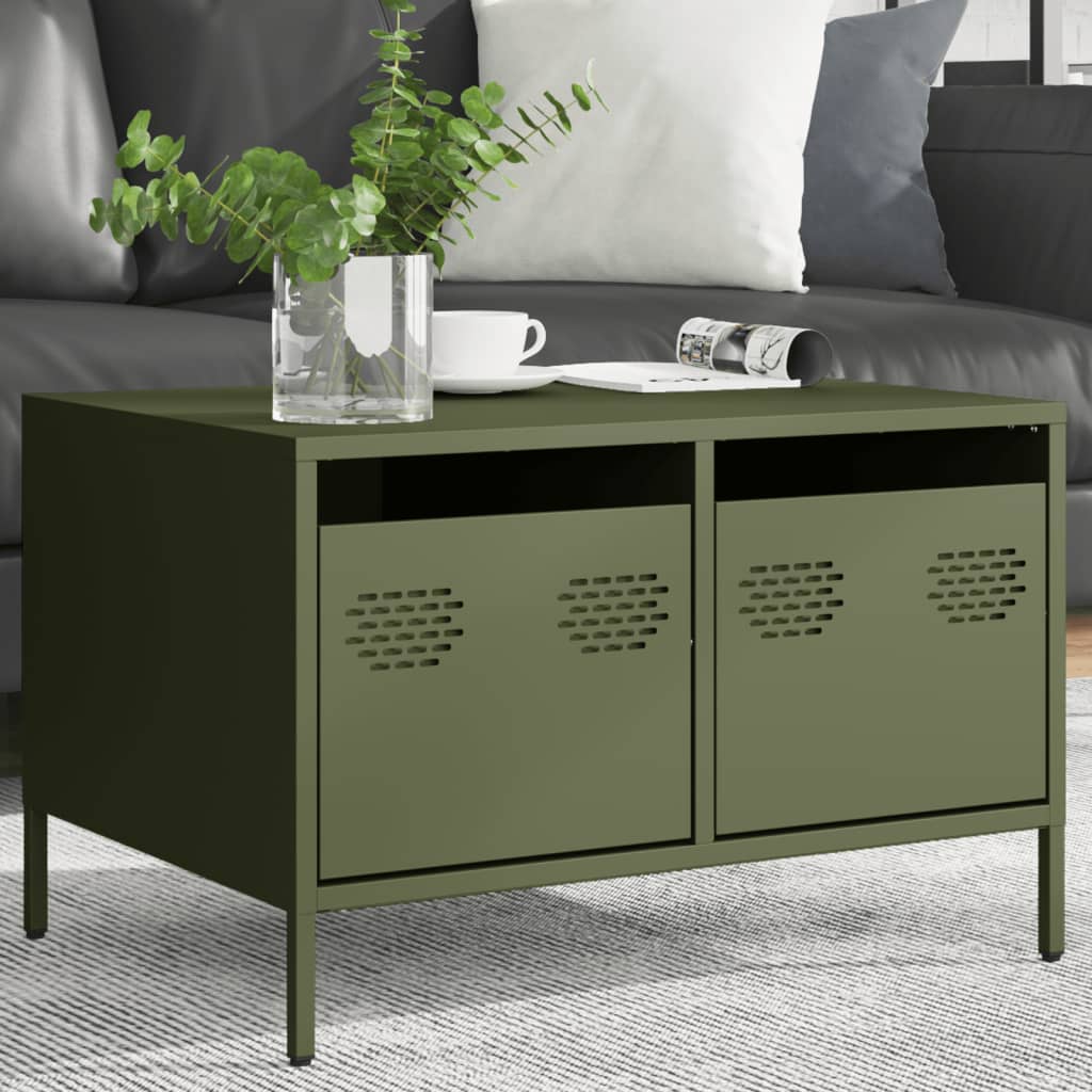 vidaXL TV Cabinet Olive Green 68x50x43.5 cm Cold-rolled Steel
