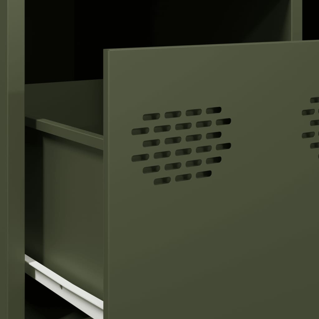 vidaXL TV Cabinet Olive Green 68x50x43.5 cm Cold-rolled Steel