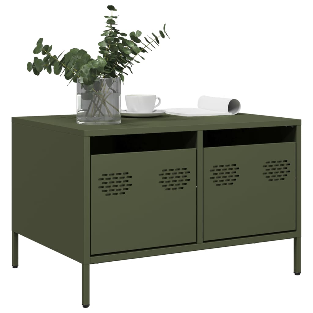 vidaXL TV Cabinet Olive Green 68x50x43.5 cm Cold-rolled Steel