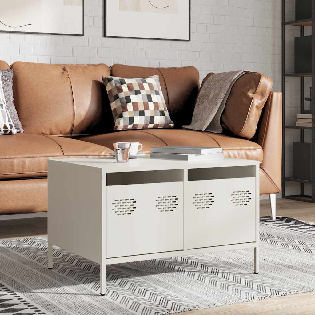 vidaXL TV Cabinet White 68x50x43.5 cm Cold-rolled Steel