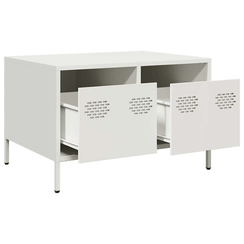 vidaXL TV Cabinet White 68x50x43.5 cm Cold-rolled Steel