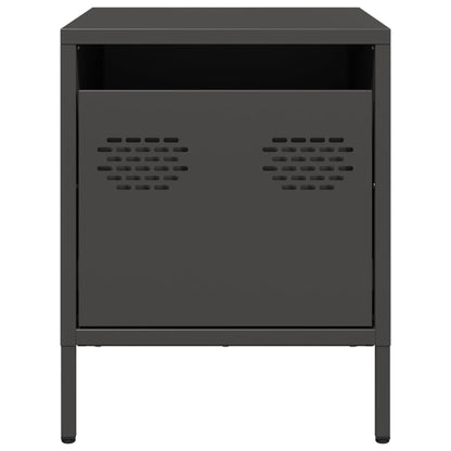 vidaXL Bedside Cabinets 2 pcs Black 35x39x43.5 cm Steel
