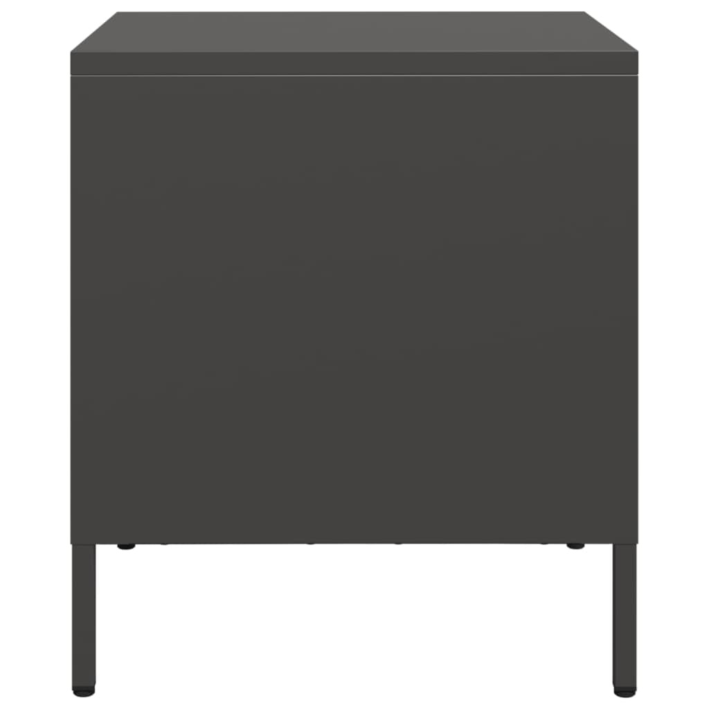 vidaXL Bedside Cabinets 2 pcs Black 35x39x43.5 cm Steel